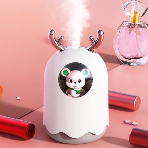 Lovely Cartoon Air Humidifier USB Mini Warer Diffuser for Home Car Portable Cool Mist Maker Fogger with LED Lamp Humidificador