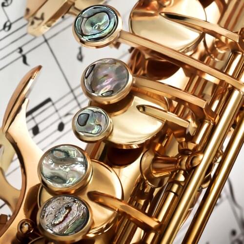 Muslady 9pcs Saxophone Buttons Shell Material Set of 9pcs Sax Key Buttons for Alto Saxophone