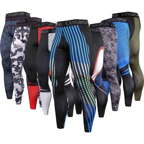 Men Gym Compression Pants Sport Leggings Training Running Tights Workout Fitness Sweatpants Quick Dry Fit Jogging Tight Trousers