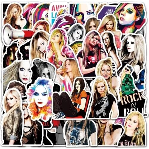 10/30/50PCS Singer Avril Lavigne Graffiti Stickers Decal Laptop Skateboard Bike Guitar Phone Car Cool Waterproof Sticker Kid Toy