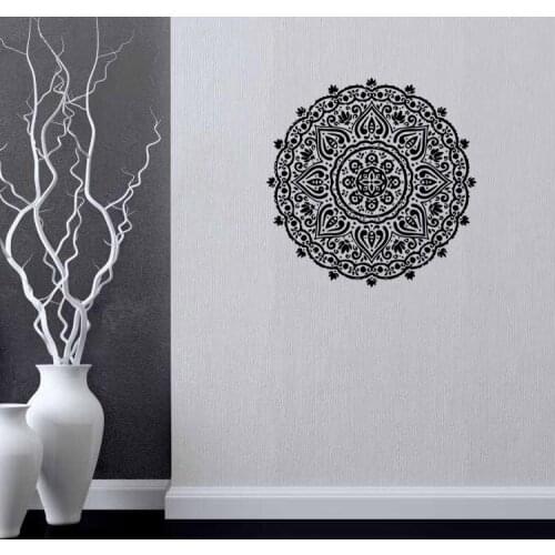 New arriving home decal mandala wall sticker indian buddha symbol creative art murals room decoration vinyl
