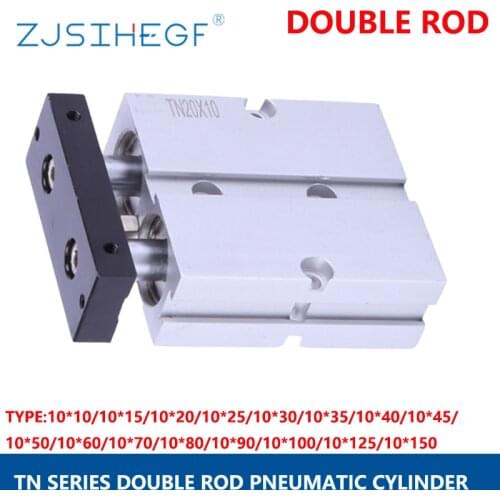 Aluminum Alloy TN Type Pneumatic Cylinder 10mm Bore 10/15/20/25/30/35/40/45/50/60/70/75/80/90/100/125/150mm Stroke Air