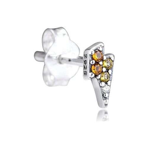 CKK My Powerful Light Single Stud Earrings Pendientes Kolczyki Aretes de Mujer Earing For Women 925 Sterling Silver Jewelry