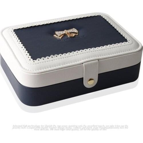 Jewelry Storage Box Leather Jewelry Box Simple Original Multifunctional