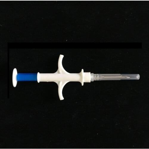 10pcs/lot 134.2KHz ISO FDX-B Animal Dogs 1.25*7mm Pet Microchips Transponder Syringe animal Id Implantable Syringe injector