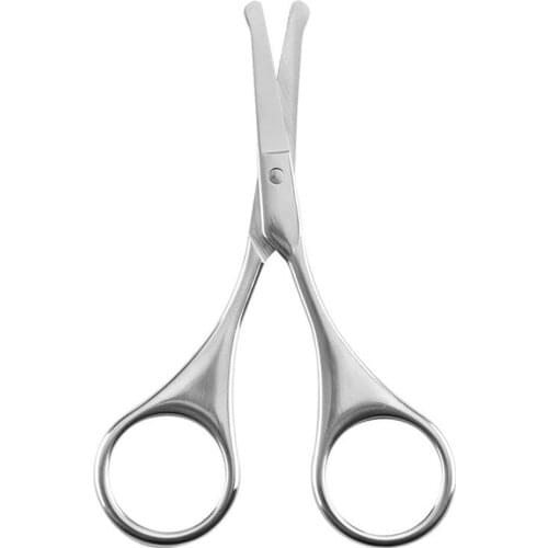 Stainless Steel Round Head Beauty Eyebrow Trimmer Nose Hair Trimmer Ergonomics Lightweight Eyebrow Trimmer