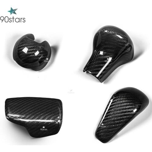 Carbon Gear Knob cover For Audi A4 A5 Q5 A6 S6 A7 S7 Q7 A3 S3 Carbon Fiber Gear Shift Knob Cover Trim 2013 2014 2015 2016 2017
