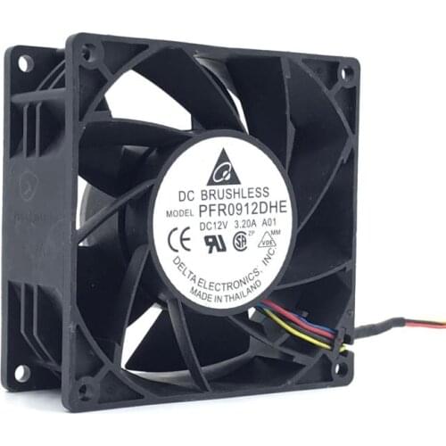Original Delta Electronics PFR0912DHE Server-Square Fan D3 12V 3.20A