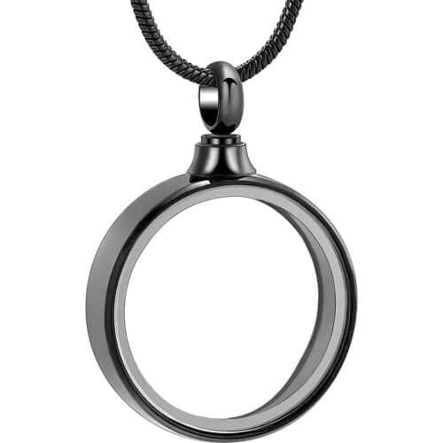 Cremation Jewelry Glass Urn Necklace for Ashes Floating Charm Lockets Keepsake Memorial Pendant