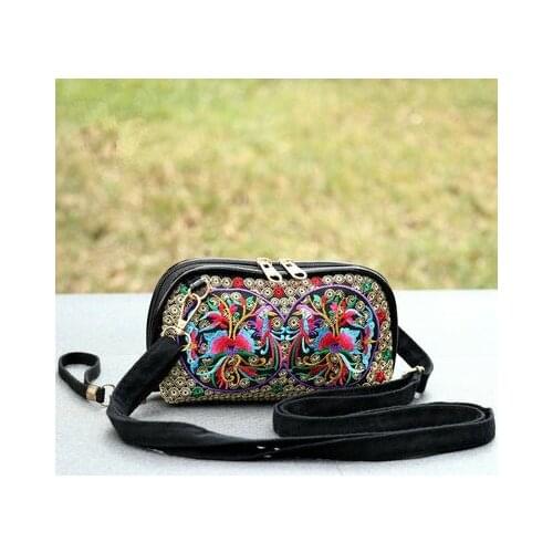 New coming mini shopping national embroidery handbags!Nice bohemian embossing small women shoulder bags Hot-sale casual Carrier