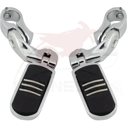 1.25INCH Crashbar Engine Motorcycle Footrests Footpeg Clamps For Harley touring Road Glide