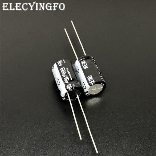 10pcs/100pcs 680uF 16V NICHICON HE Series 10x16mm Extremely Low Impedance 16V680uF Aluminum Electrolytic Capacitor