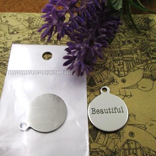 20pcs--"Beautiful"stainless steel charms more style for choosing DIY Charms pendants for necklace