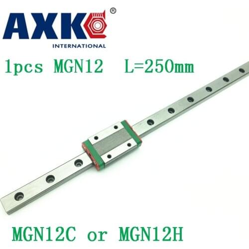 12mm Linear Guide Mgn12 L= 250mm Linear Rail Way + Mgn12c Or Mgn12h Long Linear Carriage For Cnc X Y Z Axis