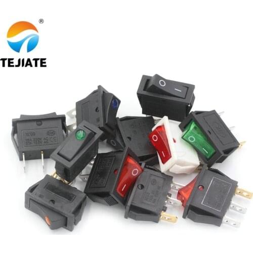 5PCS KCD3 Microswitch Electric Cooker Frying Pan Boat Type Toggle Switch Ship-type Seesaw 2/3 Feet 2/3 Gear Power Button Kit