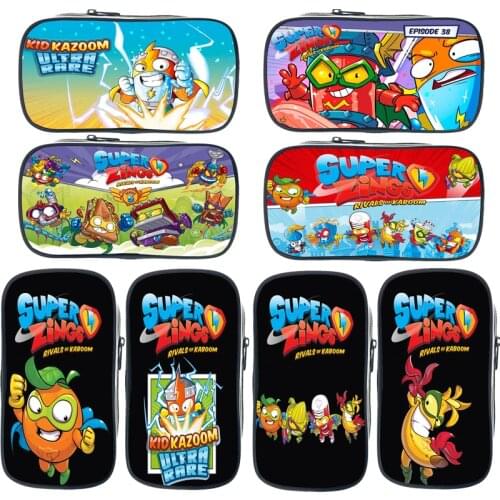 2020 New Students Super Zings Pen Bag Boys Girls Cartoon Superzings Pencil Case Teens Stationery Bag Child Pencil Holder Gifts