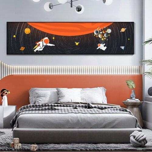 EECAMAIL Diy Diamond Painting Full Diamond Embroidery Childrens Room Bedroom Bedside Painting No Frame Travel Space Astronaut
