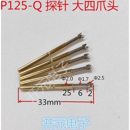 P125-q Test Pin 2.5 Four Jaw Plum Head Test Pin 2.0 Open Element Probe P125-h Thimble 4 Jaw Plum
