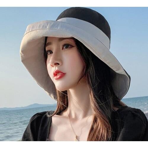 Double sided Solid Bucket Hat Women Summer Cotton Breathable Leisure Bob Caps Outdoor Sports Casual Dome Panama Cap