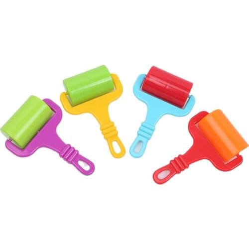 Roller Brush Toy DIY handmade Colorful Clay Art Supplies Child Puzzle Plasticine Tool (Random Color)