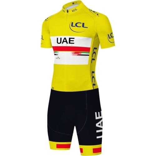 2021 UAE One Piece Skinsuit Equipación Camiseta Equipamento Tricota Ropa Conjunto Masculino Maillot Ciclismo Hombre Ciclismo
