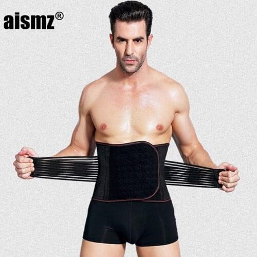 Aismz Corset Men Slimming Shapers for Mens Body Shaper Man Waist Trainer Steel Boned Compression Belly Men Belt Abdomen