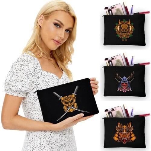 Monster Pattern Cosmetic Bags Organizer Linen Bag Pouches for Travel Bags Pouch Womens Cosmetic Case Pencil Coin Bag