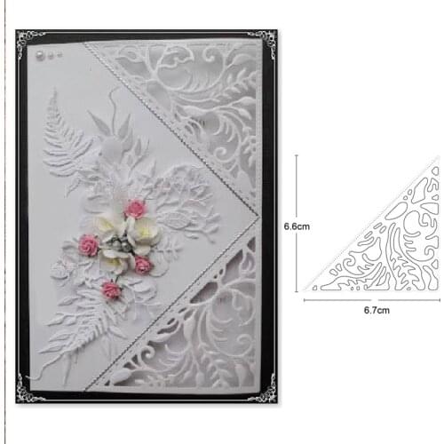 Metal cutting dies lace Background corner cut die Scrapbooking dies paper card making craft knife mould blade punch stencil dies