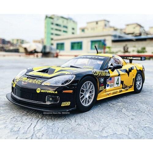 Bburago 1:24 Chevrolet Corvette C6R Racing Car Model die casting Decorative collection toy Tool gift