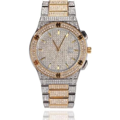 European American style hip hop watchs high end diamond mens watch creative simple large dial Men Watch Free shipping