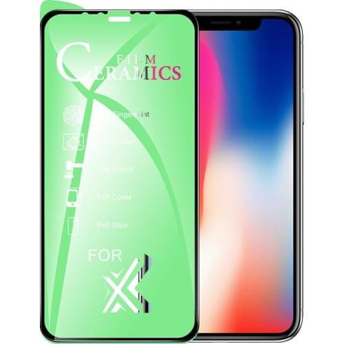 Full Glue Soft Tempered Glass For iPhone 12pro 11 Pro Max XS XR XS X 8 7 6 6S Plus PET Ceramics Ultrathin Screen Protector Film