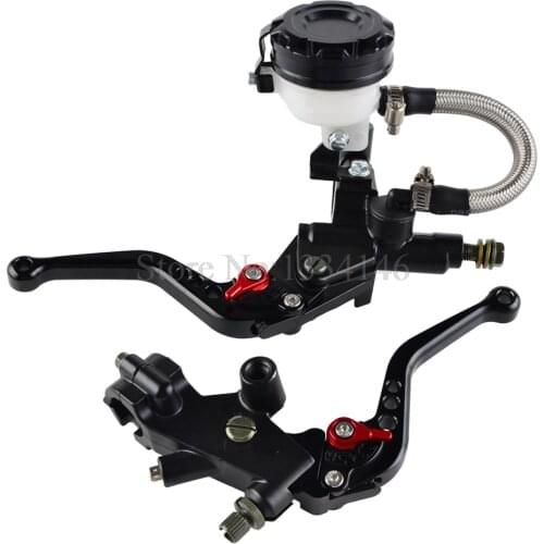 NICECNC 7/8" 22mm Handlebar Clutch Brake Lever Assembly & Reservoir For KTM 125 250 350 400 SX SXF EXC EXCF Honda Suzuki Yamaha
