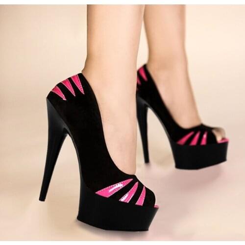 The spring and autumn period and the new womens 15 cm high heels Cm sweet princess single star shoes with money