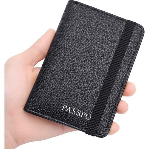 RFID Passport Wallet Men Genuine Leather Travel Passport Cover Case Document Holder Large Capacity Credit Card Holder Coin Purse