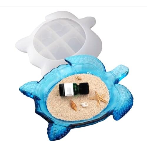 Transparent Silicone Mould Dried Flower Resin Decorative Craft DIY Large tortoise plate tray Mold Epoxy Resin Molds For Jewelry