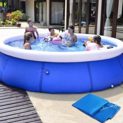 Dust-proof Hood Protector Circular Frame Pool With Solar Hood Floor Circular Inflatable Swimming Pool (12ft)