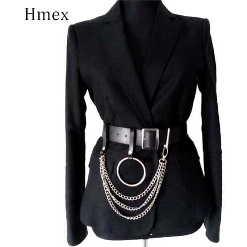 Sexy Harajuku Women Chain Belt Fetish Harness Thigh Garter Belts Body Bondage Punk Adjustable Suspender Waist Band For Pants