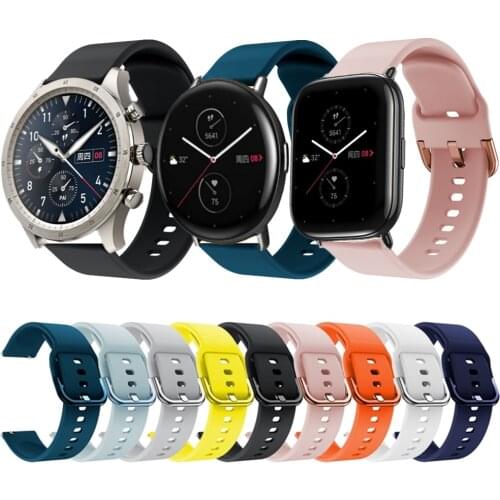 Silicone Watchband For Huami Zepp E Z Smart Watch Replacement Bracelet For Xiaomi Amazfit GTR 2 GTS 2 Pop Pro Sports Wrist Strap