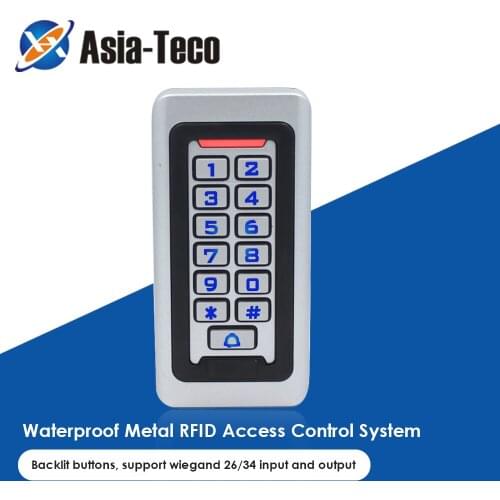 Backlight RFID Door Access Control System wiegand 26/34 IP68 Waterproof Metal Keypad Proximity Card Standalone With 2000 Users