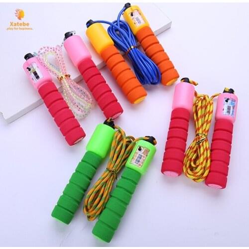 Sports Fitness Jump Ropes with Counter Foam Handles Adjustable Skipping Wire for Kids Men Women Weight Loss Training Exercise