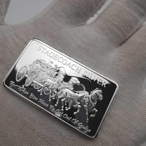 Northwest Region Territorial Mint 999 Fine Stagecoach 1/4 Ounce 999 Silver Divisible Bar