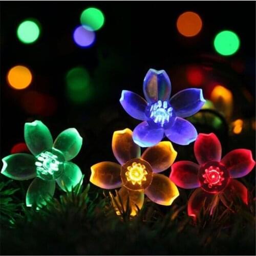 7.5M 50LED cherry blossom Light Cherry Fairy String AA Battery Operated Christmas Outdoor Garland Party Home Wedding Decoration
