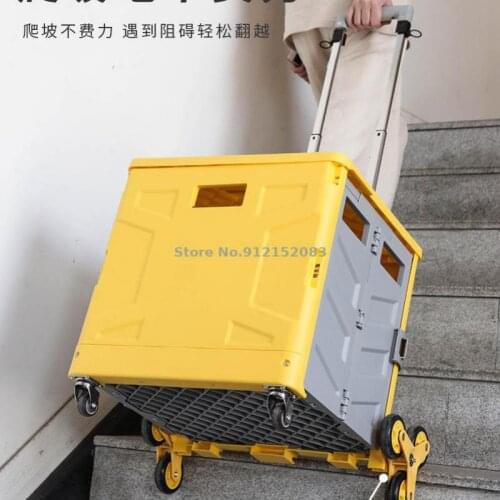 Shopping Cart Shopping Cart Small Trolley Household Light Net Celebrity Trolley Shopping Artifact Portable Folding Supermarket T