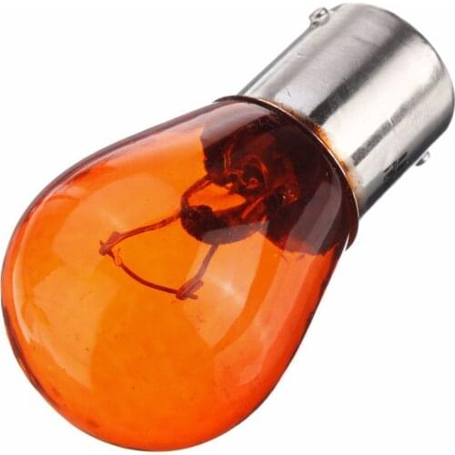 Universal 2Pcs Car Turn Signal Lights PY21W BA15S 1156 12V 21W Amber Car Indicator Reversing Light Bulb High Quality