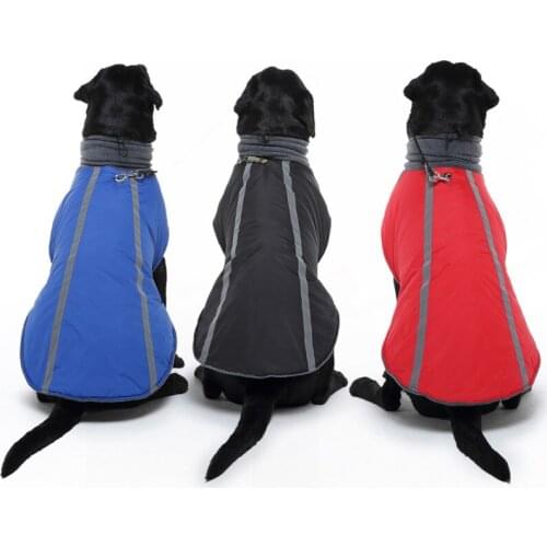 Thicken Dog Clothes Winter Puppy Cat Coat Warm Fleece Jacket Outdoor Waterproof Reflective Vest For Small Large Dogs Pet Apparel
