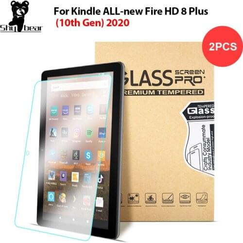 Screen Protector Case Film for Amazon Kindle Fire HD 8 Tempered Guard for Kindle All New Fire HD 8 Plus 2020 Tempered Glass