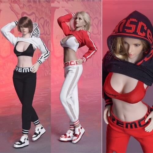 1/6 Scale Female Clothes Set Fashion FG059 Street Dance Suit Shoes Model for 12 inches Woman Action Figure Accessory