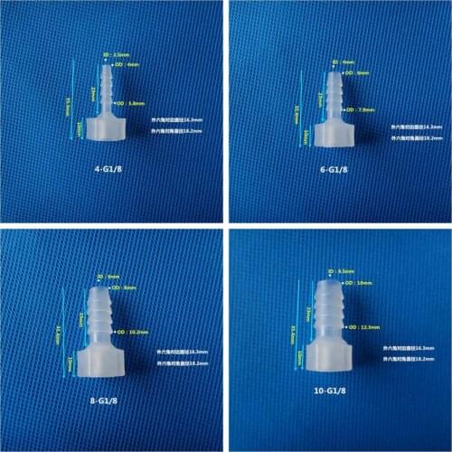 1/8'' BSPP Female Thread to 4/6/8/10mm Plastic Pipe Fitting Pagoda Barbed hexagon Straight Water Tube Garden Hose Connector