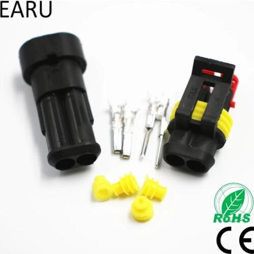 10 Sets Kit 1P 2P 3P 4P 5P 6Pins Way AMP 1.5 Super Seal Waterproof Electrical Automotive Wire Connector Plug For Car Motorcycle