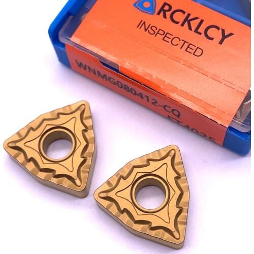 10pcs RCKLCY High Quality WNMG080412 CQ FT4025 Lathe Tools Carbide Inserts Metal Turning Tool Lathe Cutter Tool CNC WNMG080404